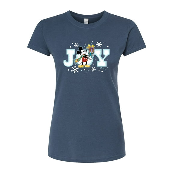 Disney - Joy Mickey - Juniors Fitted Graphic T-Shirt
