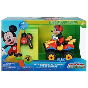 Disney Jr: ATV 4 Wheeler - Mickey - 7.5" R/C Toy Vehicle, Light Up, EZ Pushbutton Remote Control, Wheelies-Spins, Race, Full Function 2.4 GHz, Kids 3+