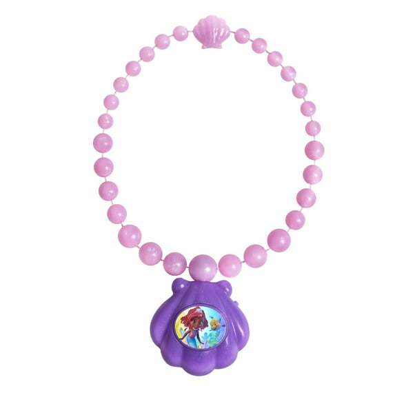 Disney Junior Ariel Ocean Glow Necklace with Lights and Sounds, Dress Up and Pretend Play, Kids Toys for Ages 3 Up