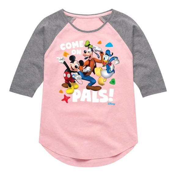 Disney Jr - Come On Pals - Toddler & Youth Girls Raglan Graphic T-Shirt