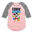 thumbnail image 1 of Disney Jr - Comin' Atcha  - Toddler & Youth Girls Raglan Graphic T-Shirt, 1 of 5