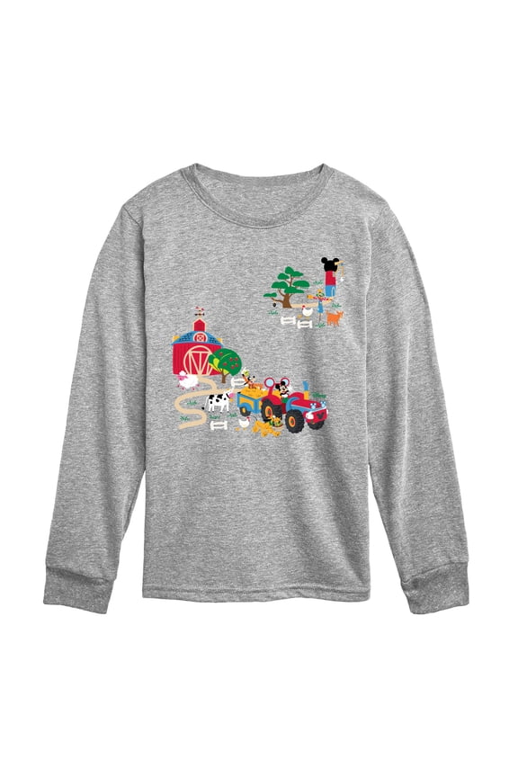 Disney Jr - Farm Icons - Youth Boys Long Sleeve Graphic T-Shirt