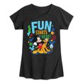 thumbnail image 1 of Disney Jr - Fun Starts Here Mickey Pluto  - Toddler & Youth Girls Short Sleeve Graphic T-Shirt, 1 of 5