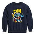 thumbnail image 1 of Disney Jr - Fun Starts Here - Toddler & Youth Crewneck Fleece Sweatshirt, 1 of 5