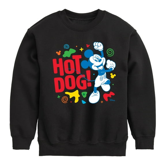 Disney Jr - Hot Dog Mickey - Toddler & Youth Crewneck Fleece Sweatshirt