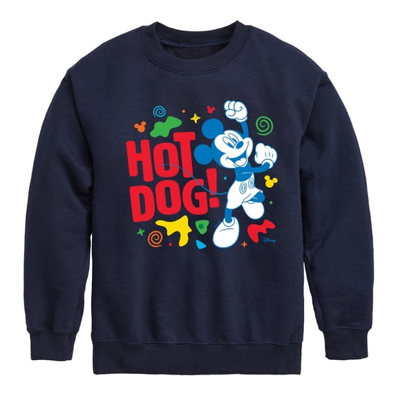Disney Jr - Hot Dog Mickey - Toddler & Youth Crewneck Fleece Sweatshirt