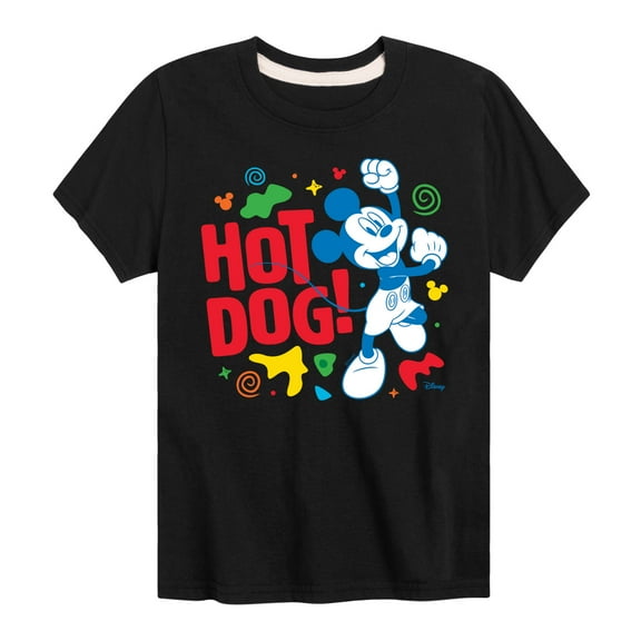 Disney Jr - Hot Dog Mickey - Toddler & Youth Short Sleeve Graphic T-Shirt