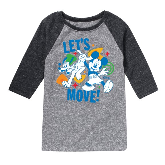 Disney Jr - Lets Move - Toddler & Youth Raglan Graphic T-Shirt