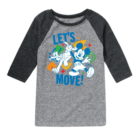 Disney Jr - Lets Move - Toddler & Youth Raglan Graphic T-Shirt