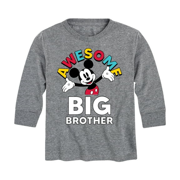 Disney Jr. Mickey & Friends - Awesome Big Brother - Youth Long Sleeve Graphic T-Shirt