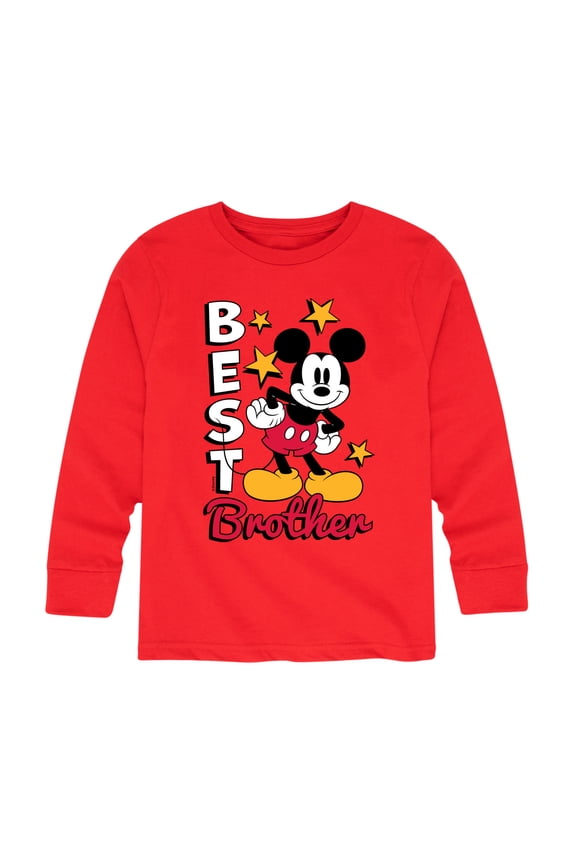 Jr. Mickey & Friends - Best Brother - Youth Long Sleeve Graphic T-Shirt