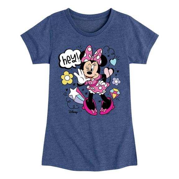 Disney Jr. - Minnie Hey - Girls Fitted Short Sleeve Tee