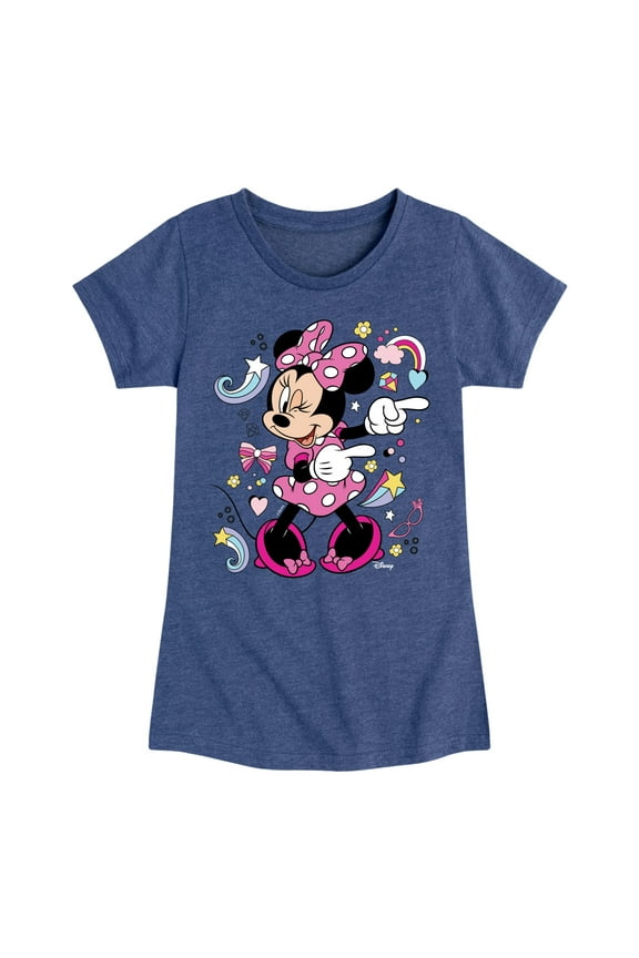 Jr. - Minnie Mouse - Girls Fitted Short Sleeve Tee