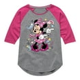 thumbnail image 1 of Disney Jr - Minnie Mouse   - Toddler & Youth Girls Raglan Graphic T-Shirt, 1 of 5