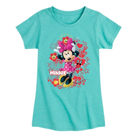 Disney Jr. - Minnie Pink Graphic - Girls Fitted Short Sleeve Tee