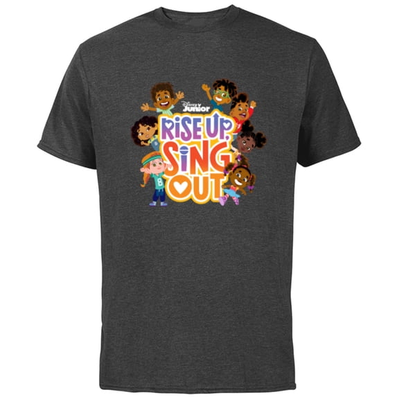 Disney Jr. Rise Up Sing Out Musical Celebration - Short Sleeve Cotton T-Shirt for Adults - Customized-Charcoal