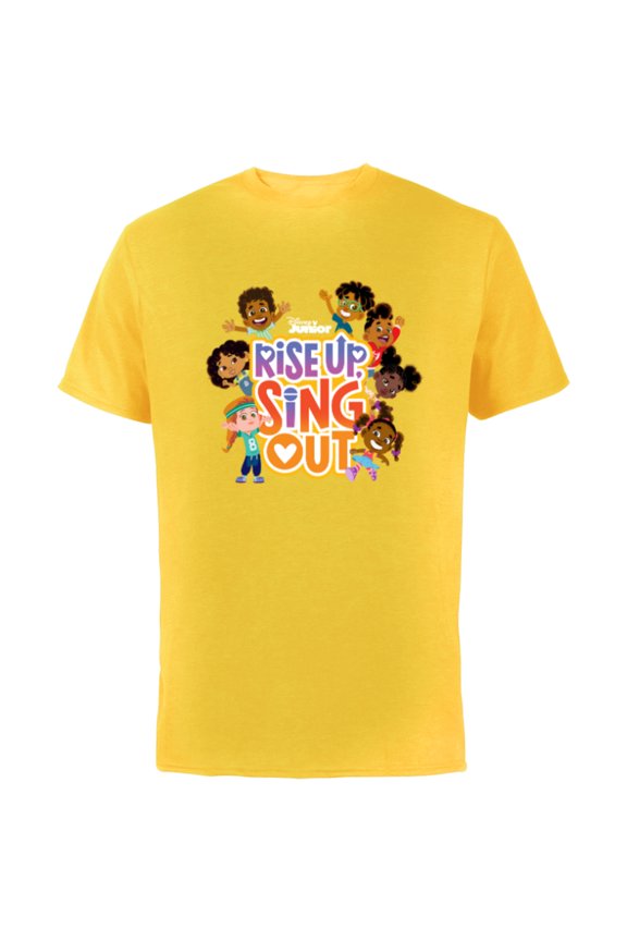 Jr. Rise Up Sing Out Musical Celebration - Short Sleeve Cotton T-Shirt for Adults - Customized-Yellow