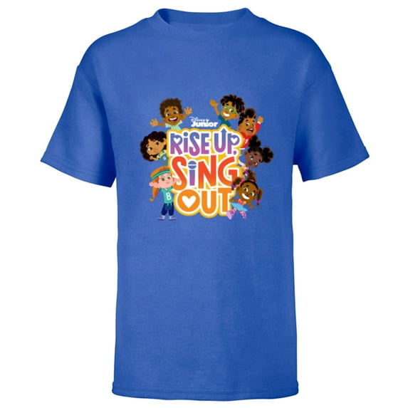 Disney Jr. Rise Up Sing Out Musical Celebration - Short Sleeve T-Shirt for Kids - Customized-Royal