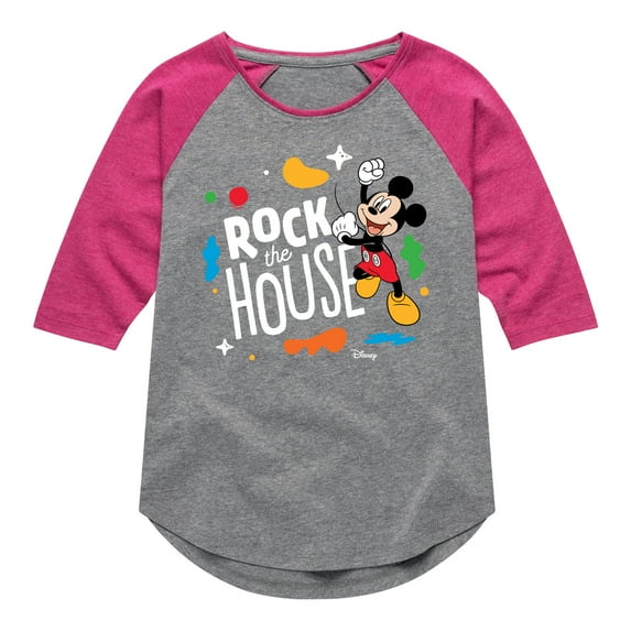 Disney Jr - Rock The House - Toddler & Youth Girls Raglan Graphic T-Shirt