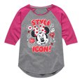 thumbnail image 1 of Disney Jr. - Style Icon Minnie - Girls Shirt Tail Raglan, 1 of 5