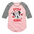 thumbnail image 1 of Disney Jr. - Style Icon Minnie - Girls Shirt Tail Raglan, 1 of 5