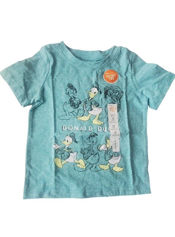 Disney Jumping Bean Donald Duck Green Wash Infant Boys Short Sleeve Tee
