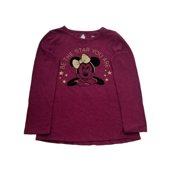 Disney Jumping Beans Girls Minnie Mouse Purple Gold Long Sleeve Tee T-Shirt 7