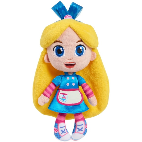 Disney Junior Alices Wonderland Bakery 8 Inch Alice Small Plush Doll, Kids Toys for Ages 3 up
