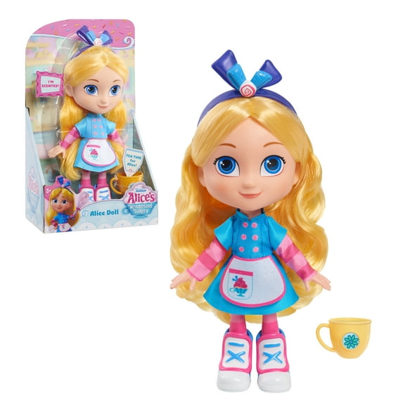 Disney Junior Alice’s Wonderland Bakery Alice Doll and Accessories, Kids Toys for Ages 3 up