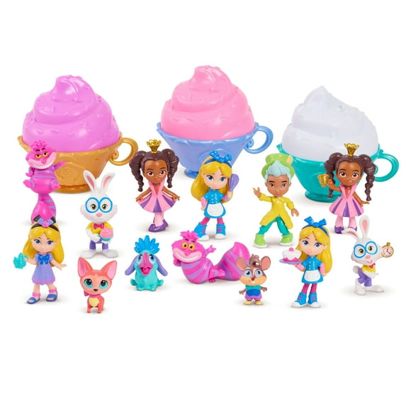 Disney Junior Alice’s Wonderland Bakery Tea Party Blind Capsule Figures, Party Favors, Kids Toys Ages 3 and Up, Kids Toys for Ages 3 up