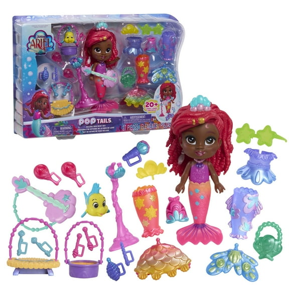 Disney Junior Ariel Pop Tails Deluxe Sea-Beat Set, Kids Toys for Ages 3 up, Walmart Exclusive