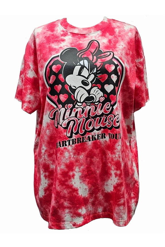 Minnie Pink Tie-Dye Oversized Junior Tee (Women's), XS-XL