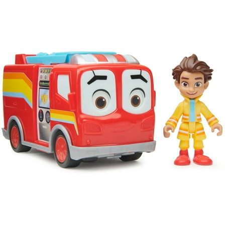 Disney Junior Firebuds, Bo and Flash, Action Figure and Fire Truck Vehicle