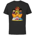 thumbnail image 1 of Disney Junior Firebuds Full Team and Logo - Short Sleeve Cotton T-Shirt for Adults - Customized-Black, 1 of 5