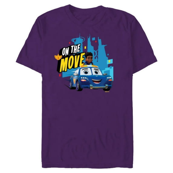 Disney Junior Firebuds Jayden and Piston On the Move - Short Sleeve Blended T-Shirt for Adults - Customized-Purple