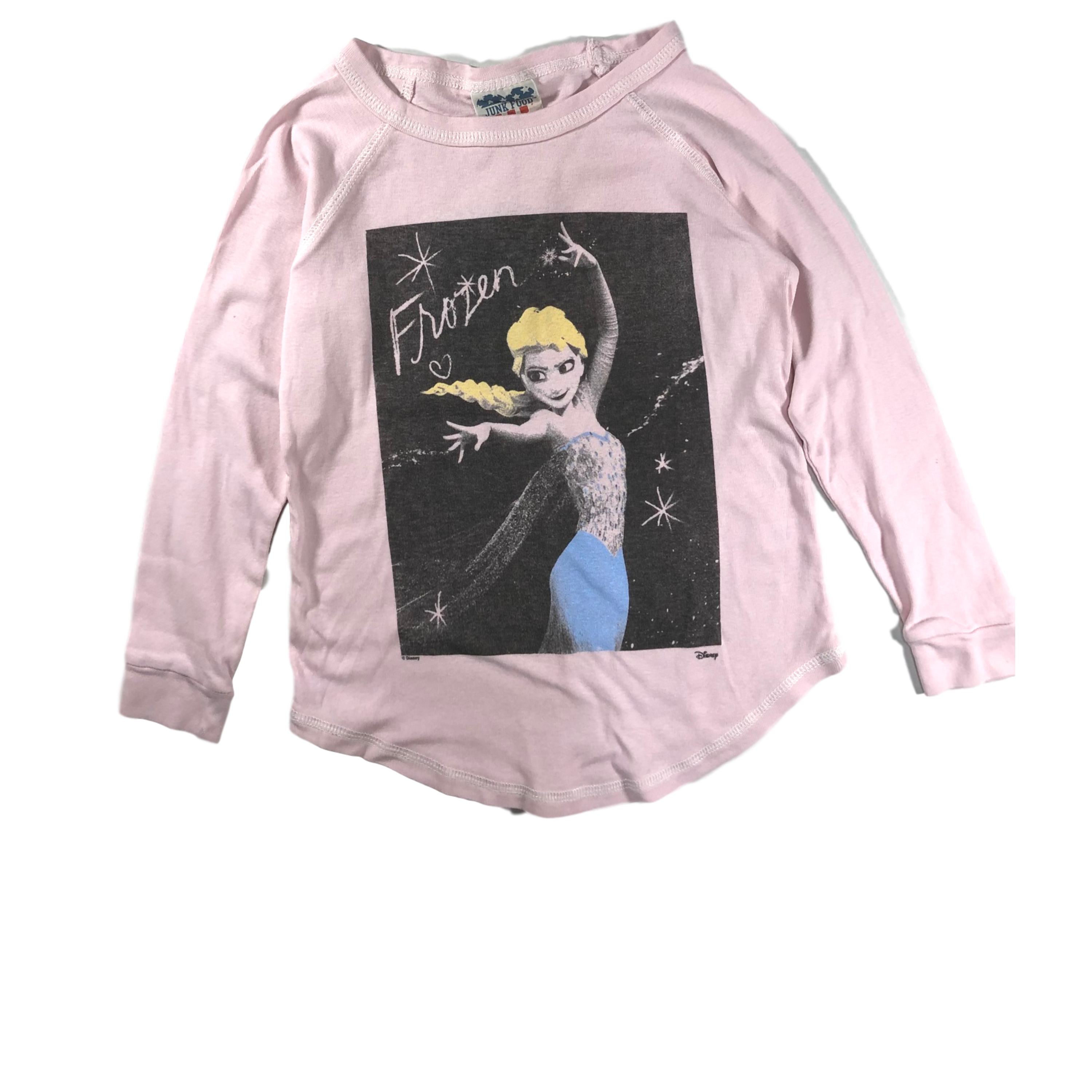 Disney Junior Girl's Disney Frozen Elsa long sleeve Top Tee shirt T-shirt - Pink - image 1 of 1
