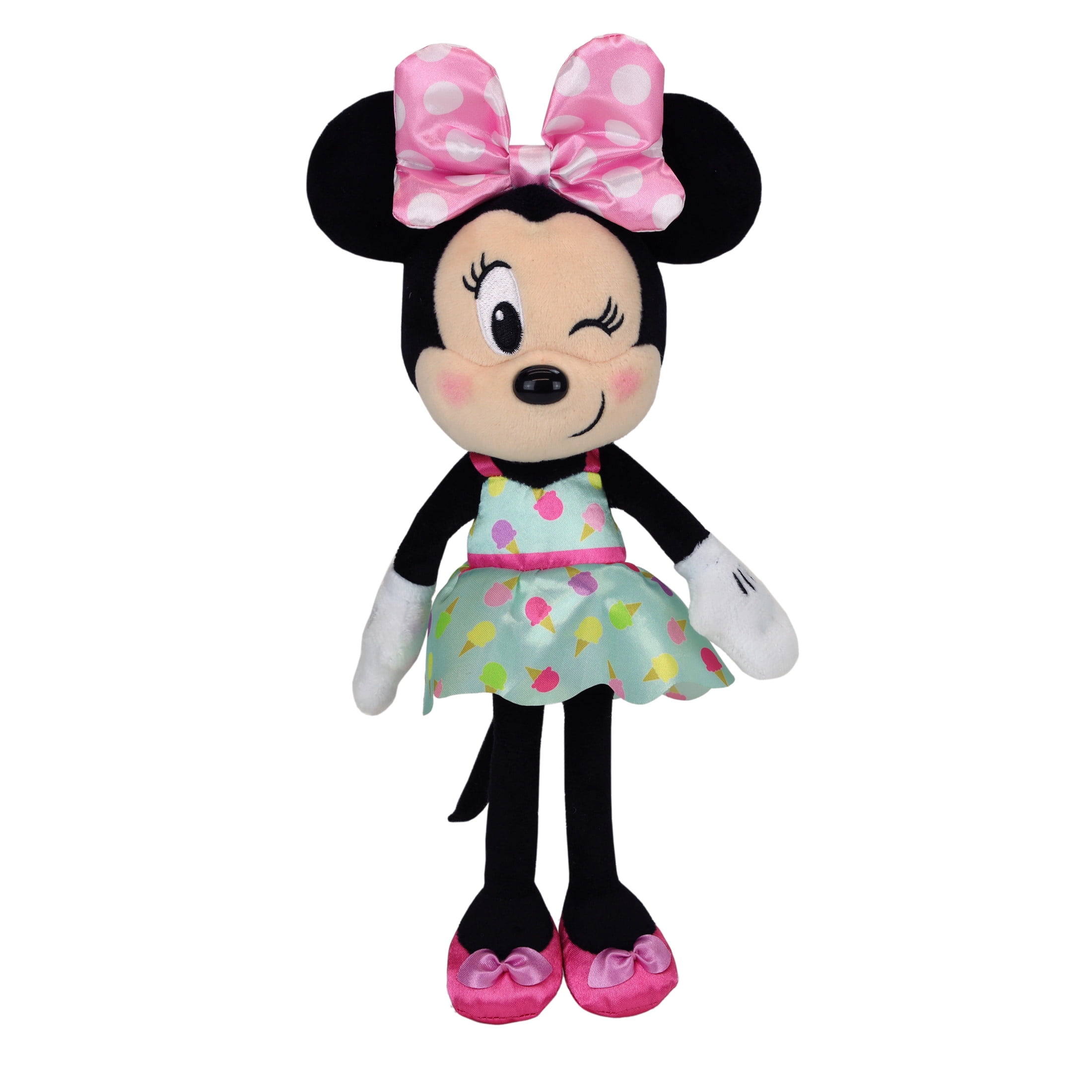 Disney Junior Ice Cream Minnie Mouse 11-inch Plushie, Kids Toys for ...