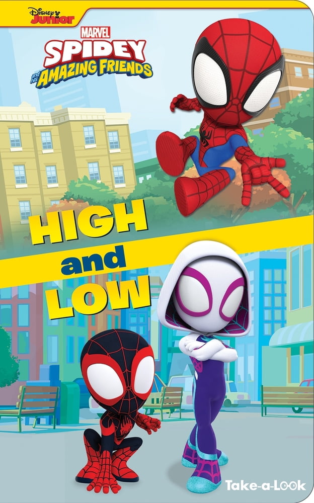 Pre-Owned Disney Junior Marvel Spidey and His Amazing Friends: High and Low Take-A-Look Book (Board book) 1503759954 9781503759954