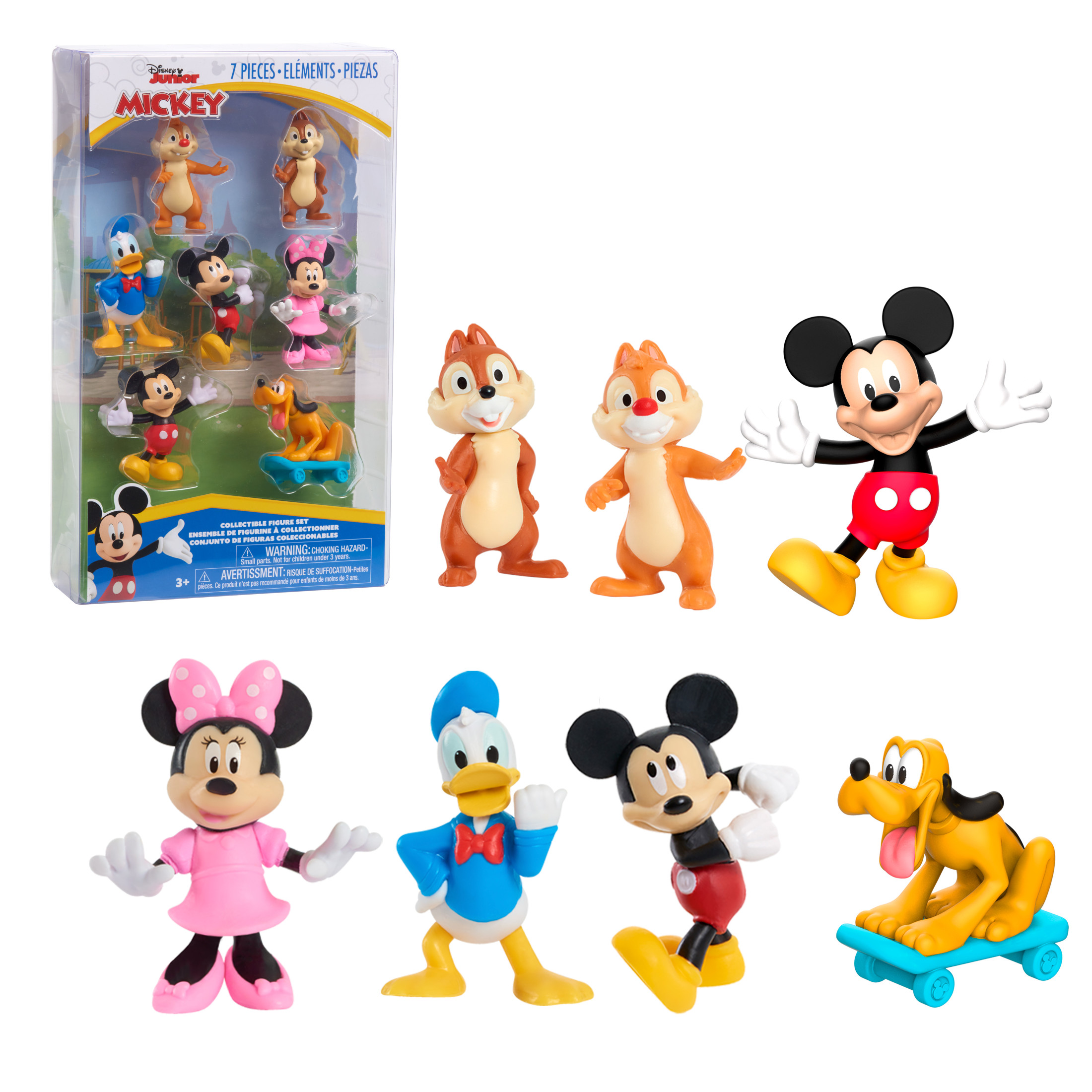 Disney Junior Mickey Mouse Characters 7 Piece Figurine Collection Set 