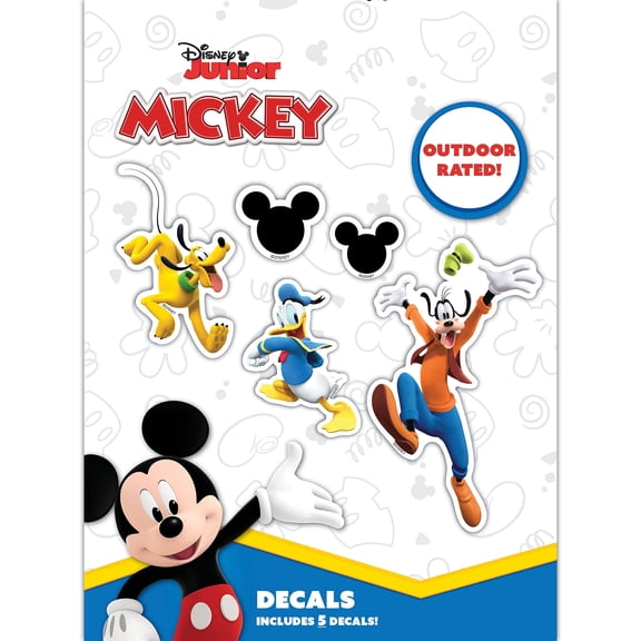 Disney Junior Mickey Mouse Clubhouse Decals - Goofy, Pluto, Donald Duck Stickers for Kids and Adults - Vinyl Decals for Laptop, Tumbler, Water Bottle, Vehicles - Licensed Disney Stickers