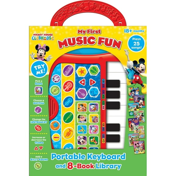 Disney Junior Mickey Mouse Clubhouse: My First Music Fun Portable Keyboard and 8-Book Library Sound Book Set (Other)