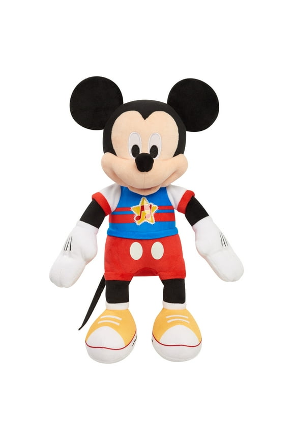Disney Junior Mickey Mouse Funhouse Singing Fun Mickey Mouse 13 Inch Lights and Sounds Feature Plushie, Sings The Wiggle Giggle Song Baby and Toddler Toys