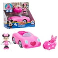 thumbnail image 1 of Disney Junior Mickey Mouse Funhouse Transforming Vehicle, Minnie Mouse, Pink Toy Car, Preschool, Officially Licensed Kids Toys for Ages 3 Up, Gifts and Presents, 1 of 8