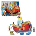 thumbnail image 1 of Disney Junior Mickey Mouse Funhouse Treasure Adventure Pirate Ship Playset with Sounds and Figures, Officially Licensed Kids Toys for Ages 3 Up, Gifts and Presents, 1 of 9