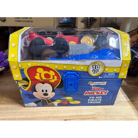 Disney Junior Mickey Mouse Funhouse Yo-Ho Pirate Trunk, Dress Up and Pretend Play, Officially Licensed Kids Toys for Ages 3 Up, Gifts and Presents