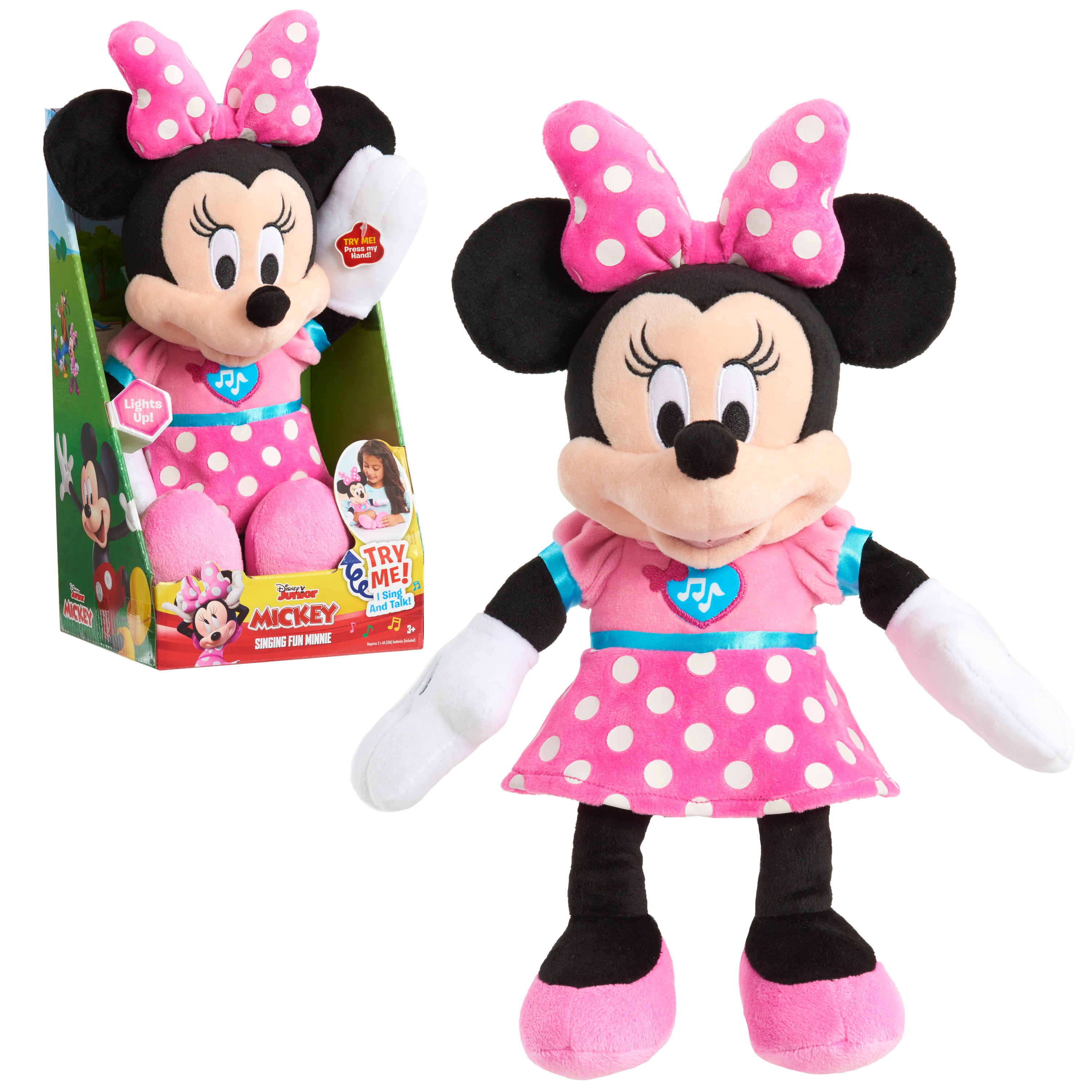 Disney Junior Mickey Mouse Singing Fun Minnie Mouse, 12-Inch Plush,  Officially Licensed Kids Toys For Ages 3 Up, Gifts And Presents -  Walmart.Com