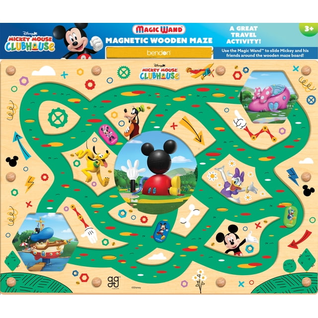 Todlets Disney Junior Mickey Mouse Wooden Magnetic Maze Fine Motor Skill ...