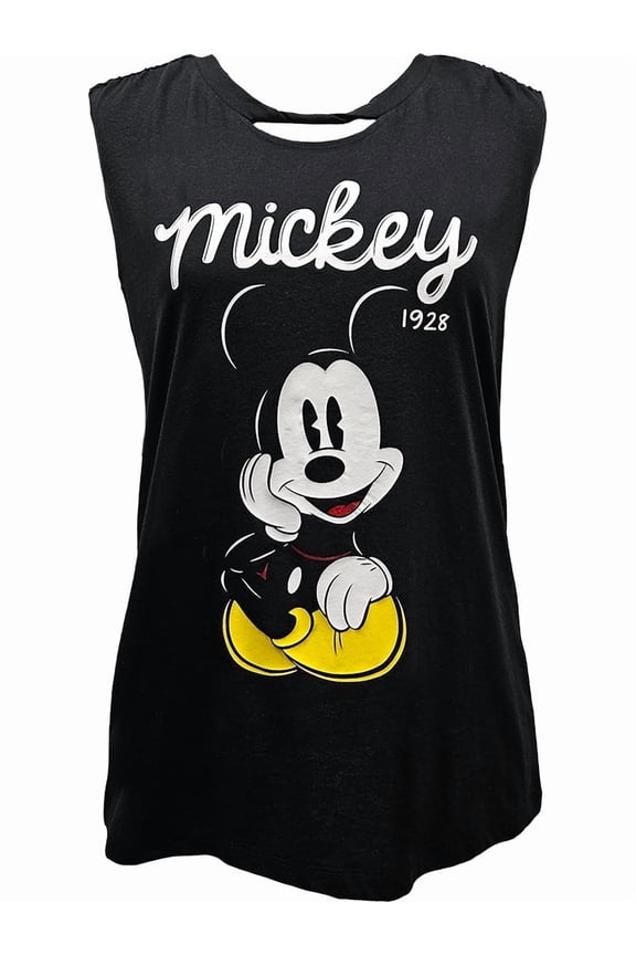 Mickey Mouse Junior Ladies Twisted Neck Tank, S-XL