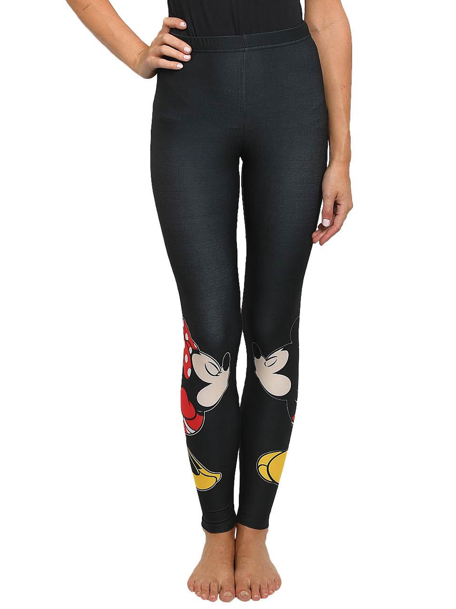Disney Junior Mickey and Minnie Mouse Kissing Leggings Stretch