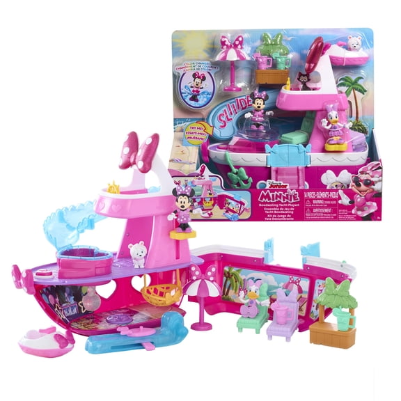 Disney Junior Minnie Mouse Bowdazzling Yacht Playset, Lights and Sounds, Baby and Toddler Toys
